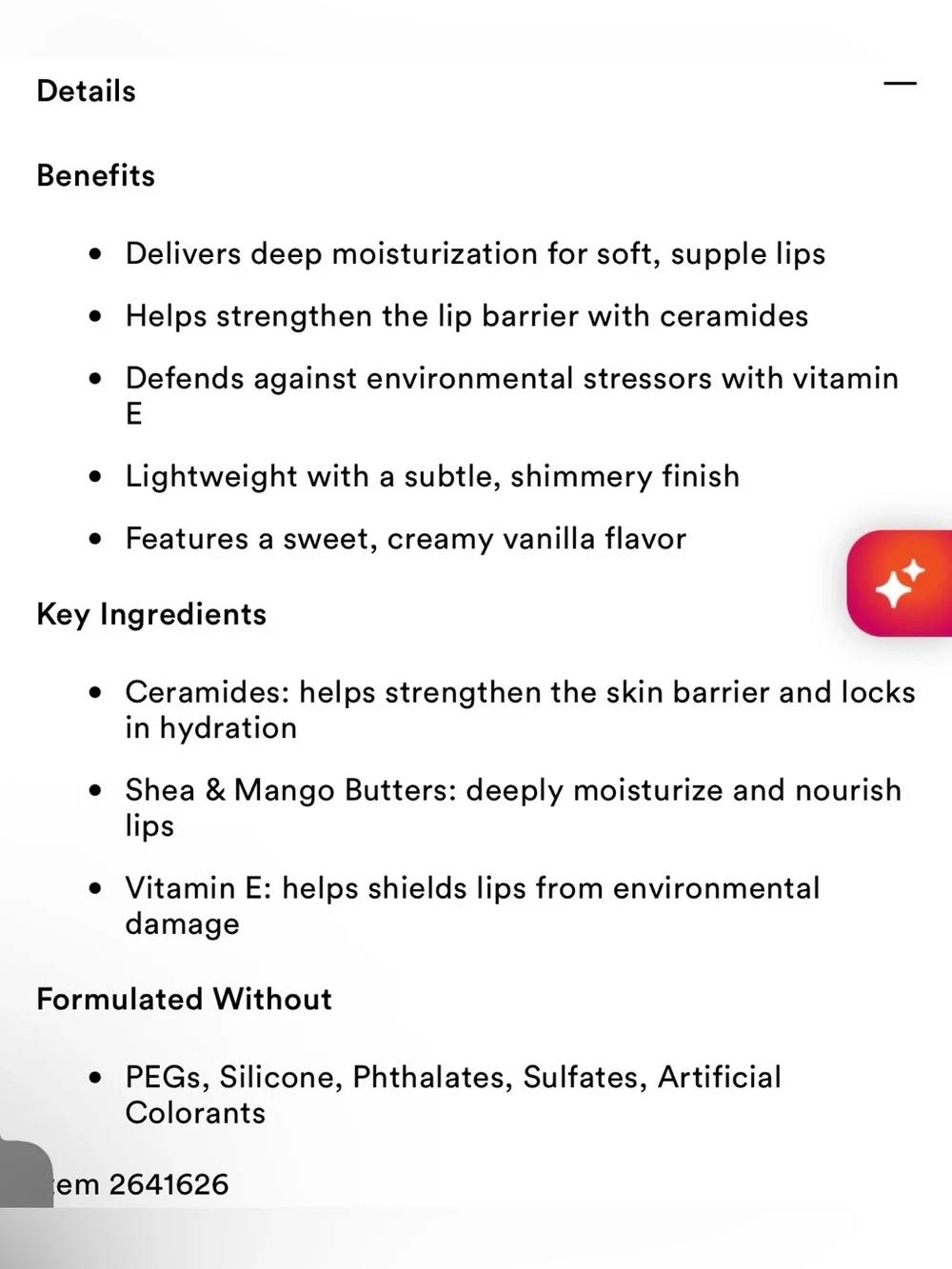 Kopari Lip Love Moisture Balm Soft Vanilla